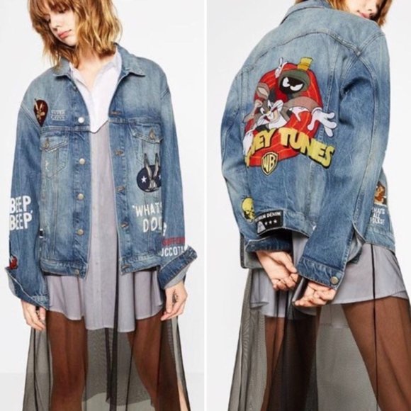 RARE Limited Edition Zara Looney Tunes Denim Jacket - Picture 3 of 6